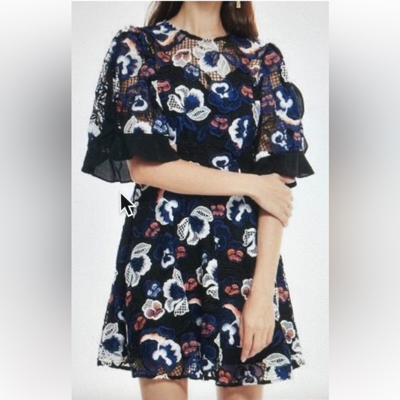 La Maison Talulah Estee Multi Lace Mini Cocktail Dress Fit & Flare large - Picture 1 of 13